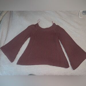 Fashion Nova Dusty Rose Off the Shoulder Sweater